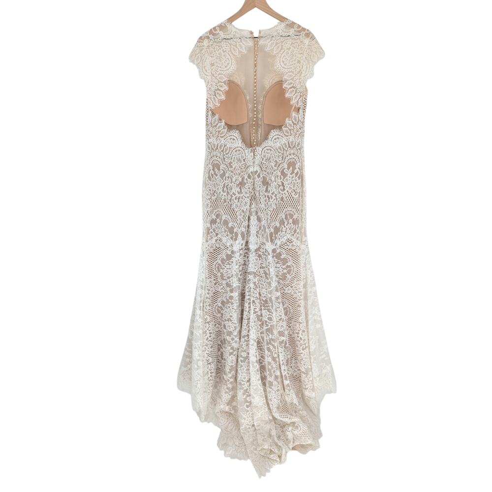 Wtoo Philomene Lace Wedding Dress Watters Anthropologie Size 14W - Picture 4 of 6